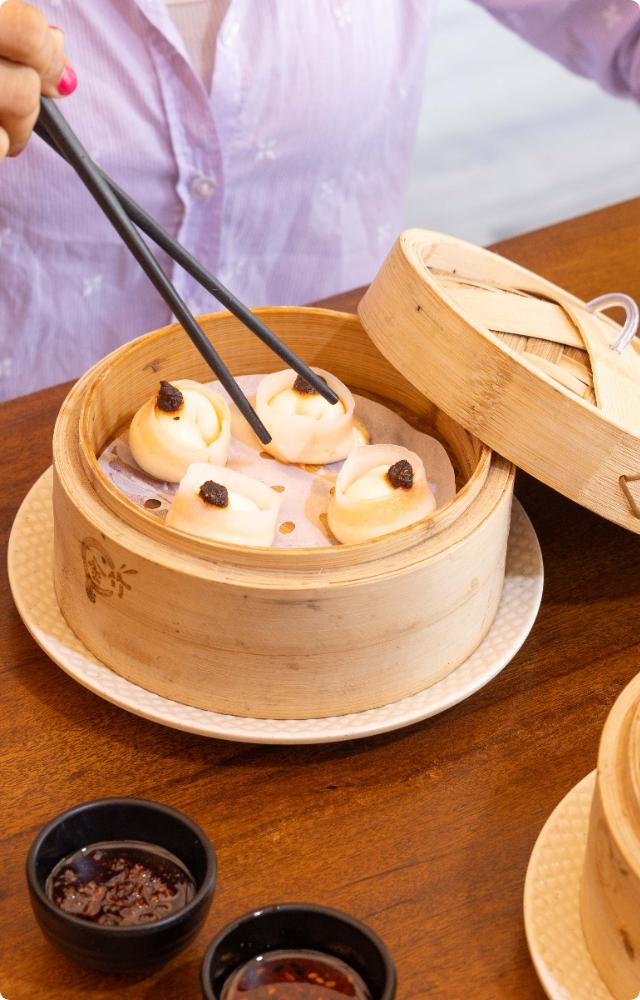For dim sum lovers, the Corn & Cheese Dim Sum offers a creamy, bite, while the Chicken Sriracha Dim Sum brings a punch of spice that people will love