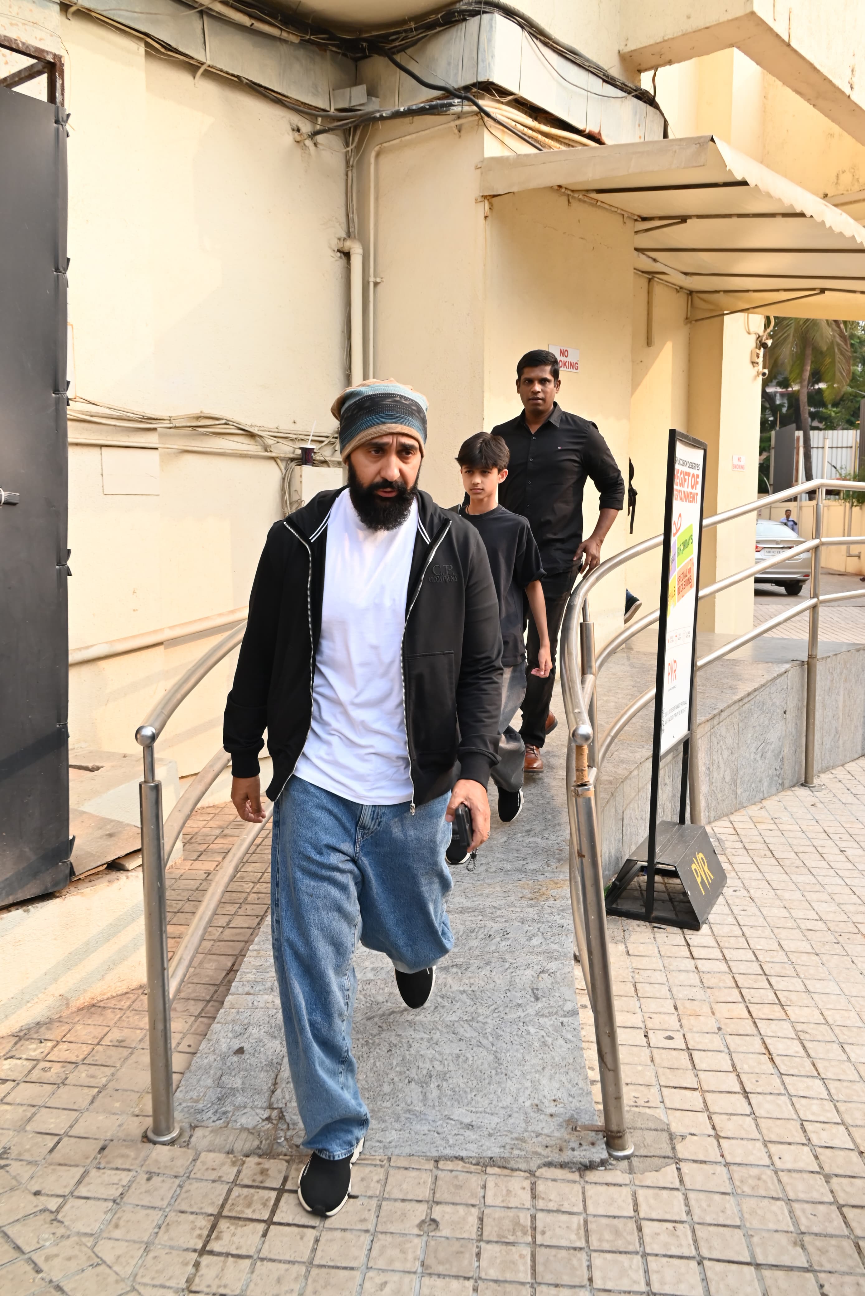 Raj Kundra was clicked at PVR Juhu with his son