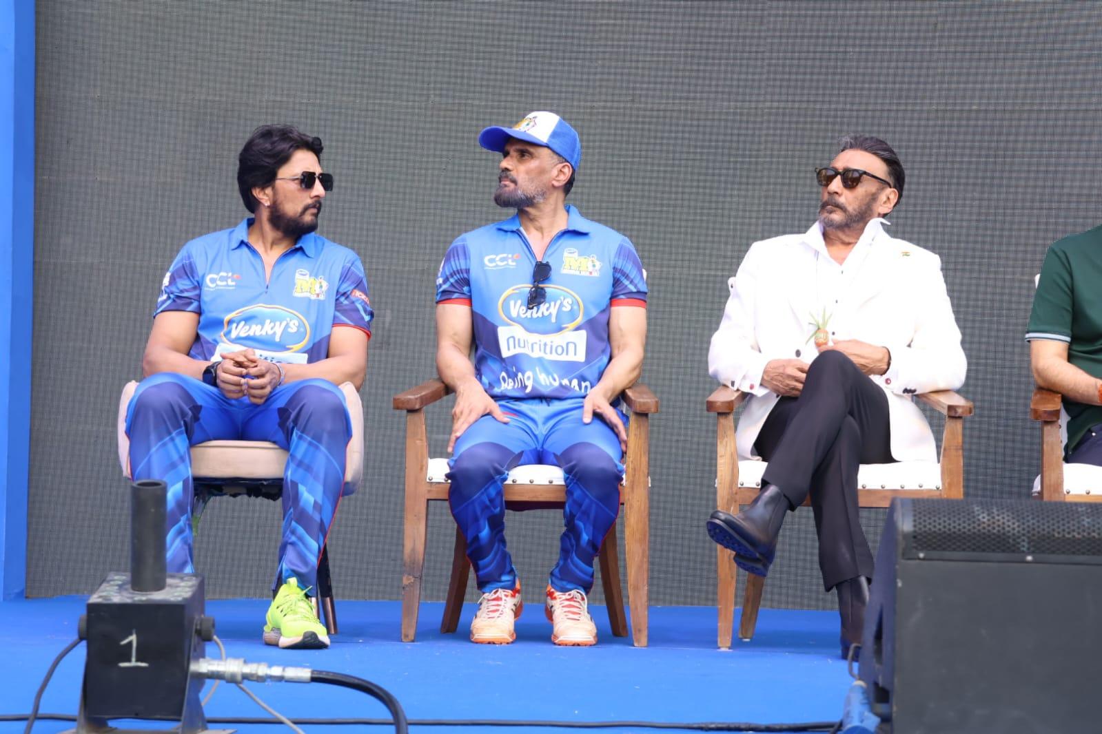 Suniel Shetty, Kiccha Sudeep, and Jackie Shroff were also clicked at the ground.