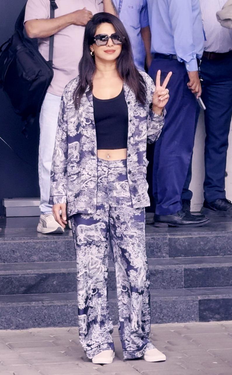 Priyanka Chopra's airport look is sure to serve as inspiration. The actress paired a printed co-ord set that looked stylish on her