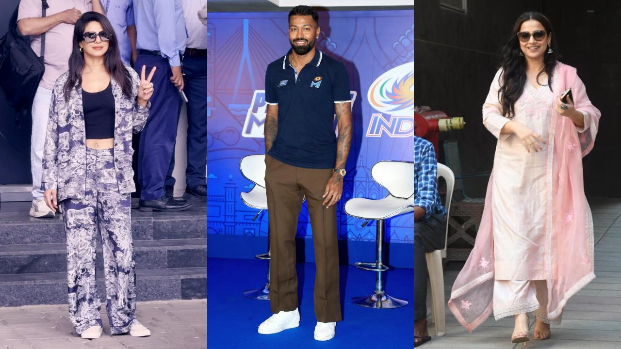 Spotted in the city: Priyanka Chopra, Hardik Pandya, Vidya Balan & others