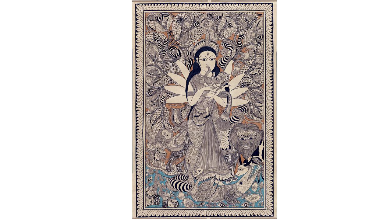Sunderban (Durga like Tree), Tagar Chitrakar, 2023
