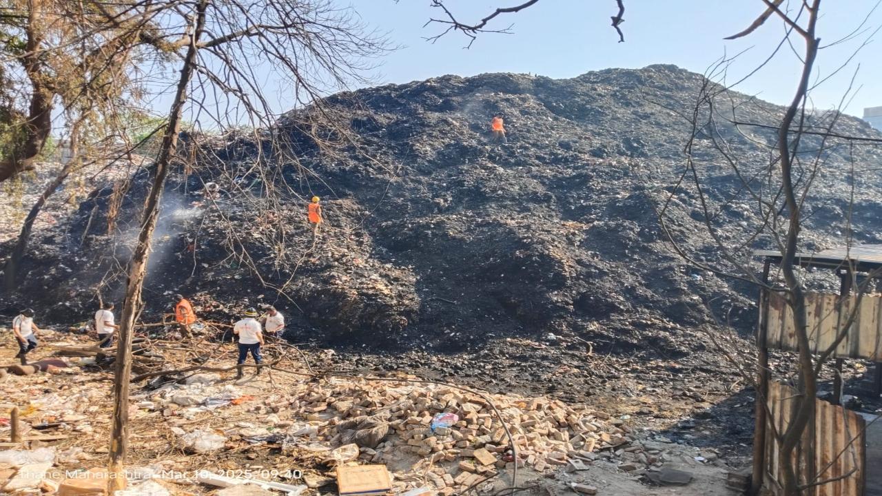 The fire at the site was extinguished at 9.51 am