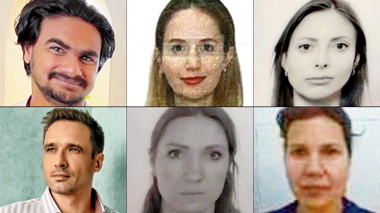 (From top left) Tausif Riyaz alias John Carter, whistleblower/accused, Olena Stoian, alleged mastermind of scam, who is absconding, Oleksandra Brunkivska, one of the absconding accused, Armen Ataian, Ukrainian national and a known actor in his country, Victoriia Kovalenko, Ukrainian national who is on the run, A Ukrainian national living in city for several years, key figure in scam