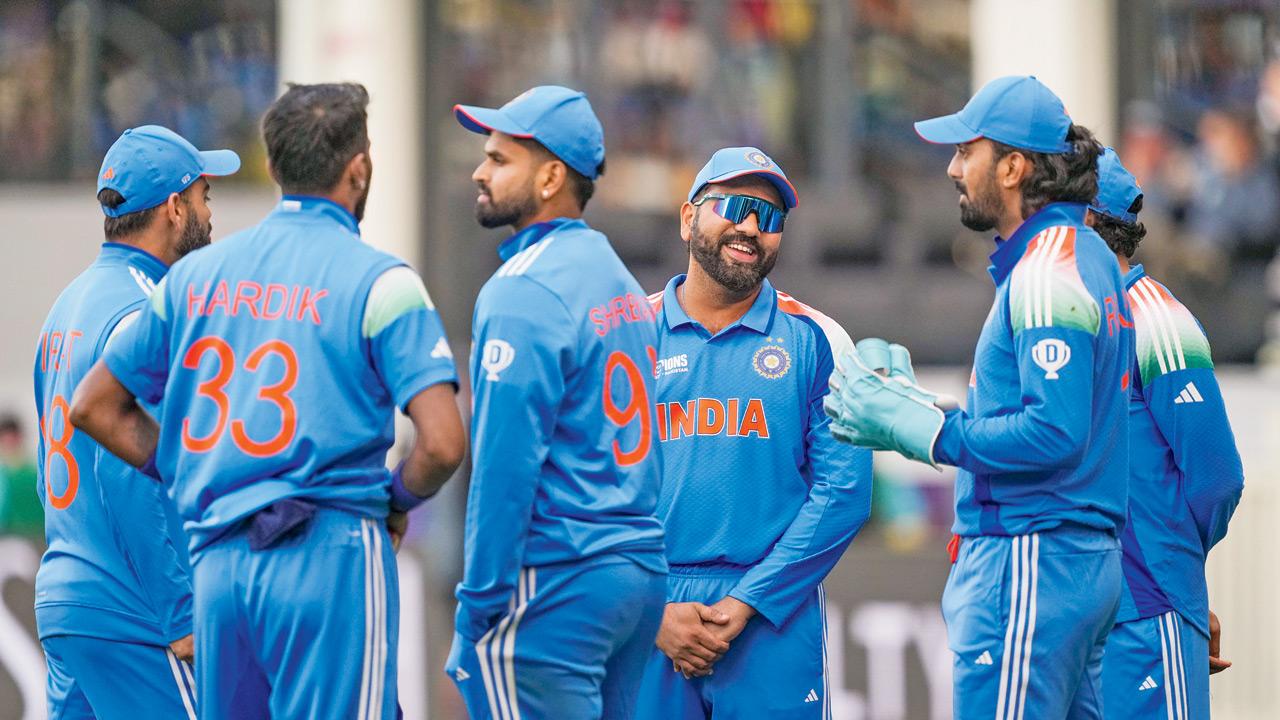 India players during their 44-run win over NZ on Sunday. Pics/PTI