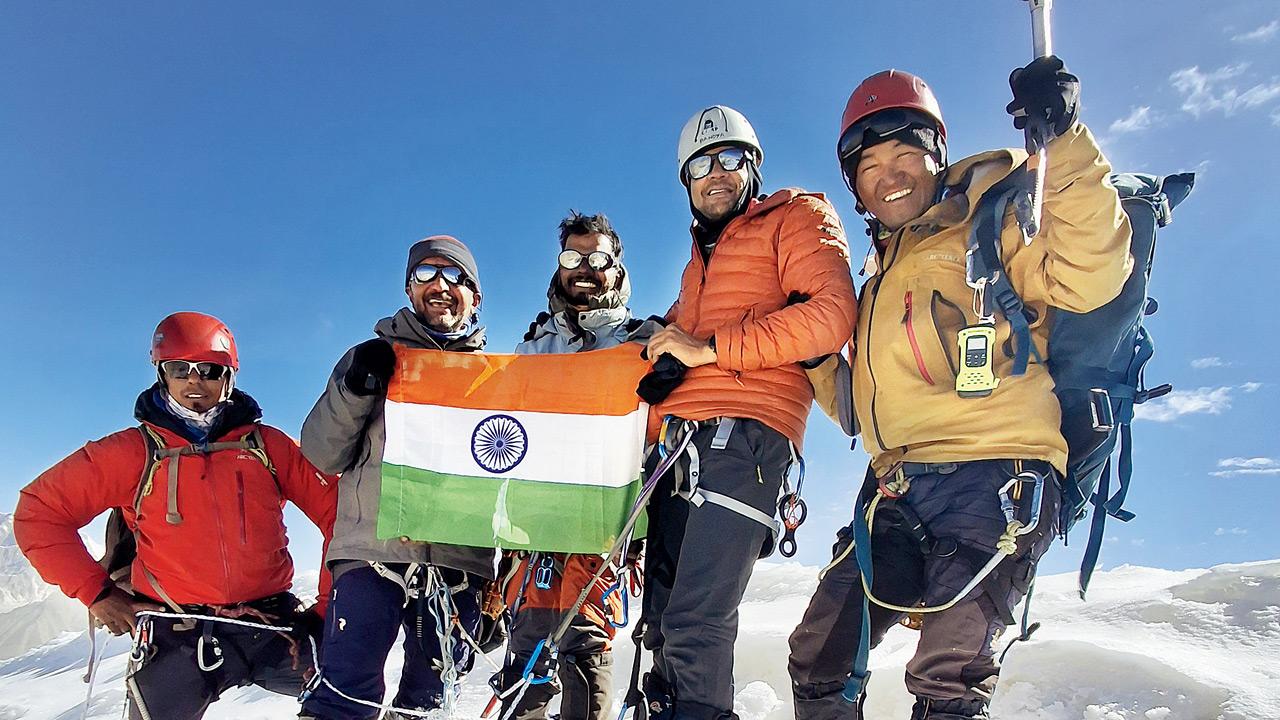 Members of the expedition pose. Pics Courtesy/The Himalayan Club