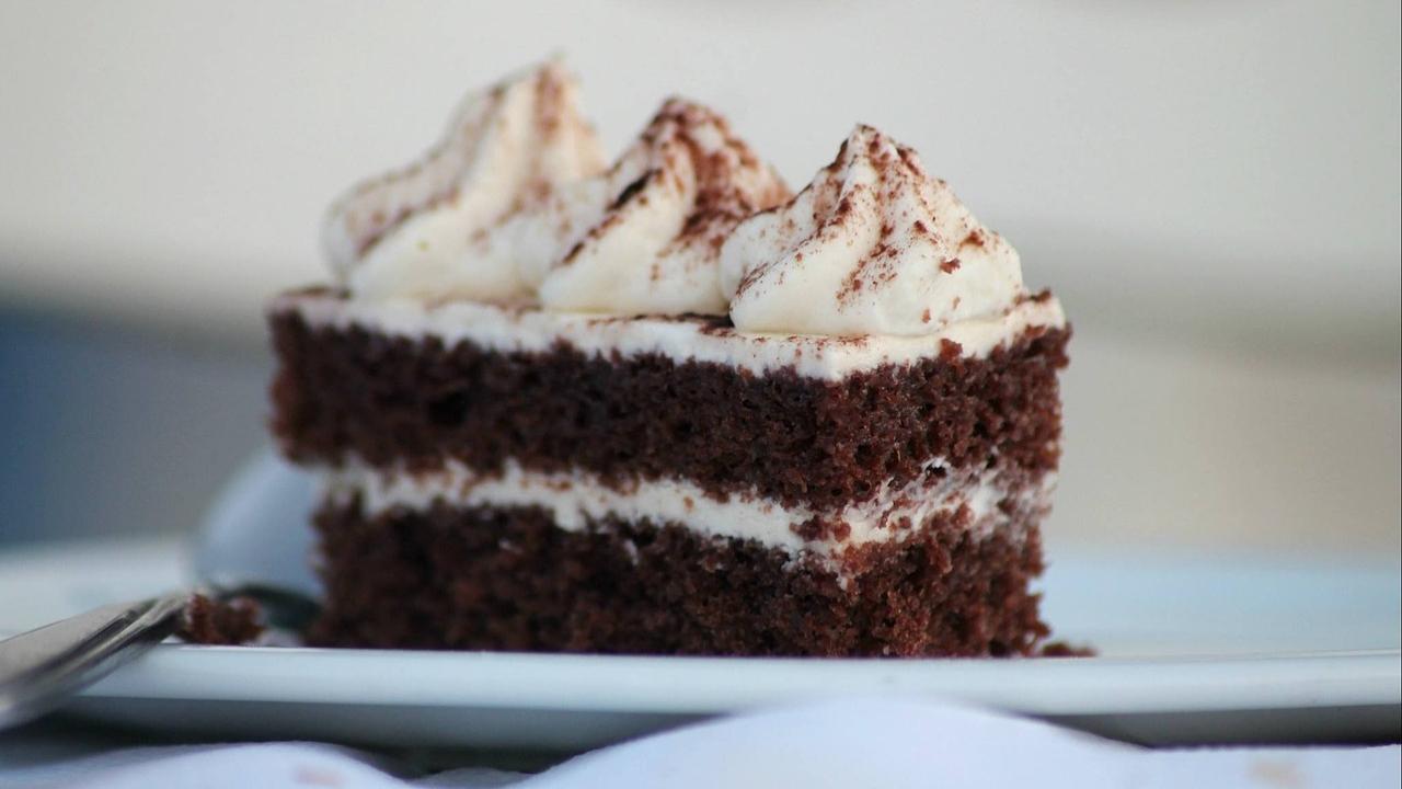 A tiramisu is made up of cream whipped with mascarpone cheese before it is layered with ladyfingers soaked in espresso and amaretto