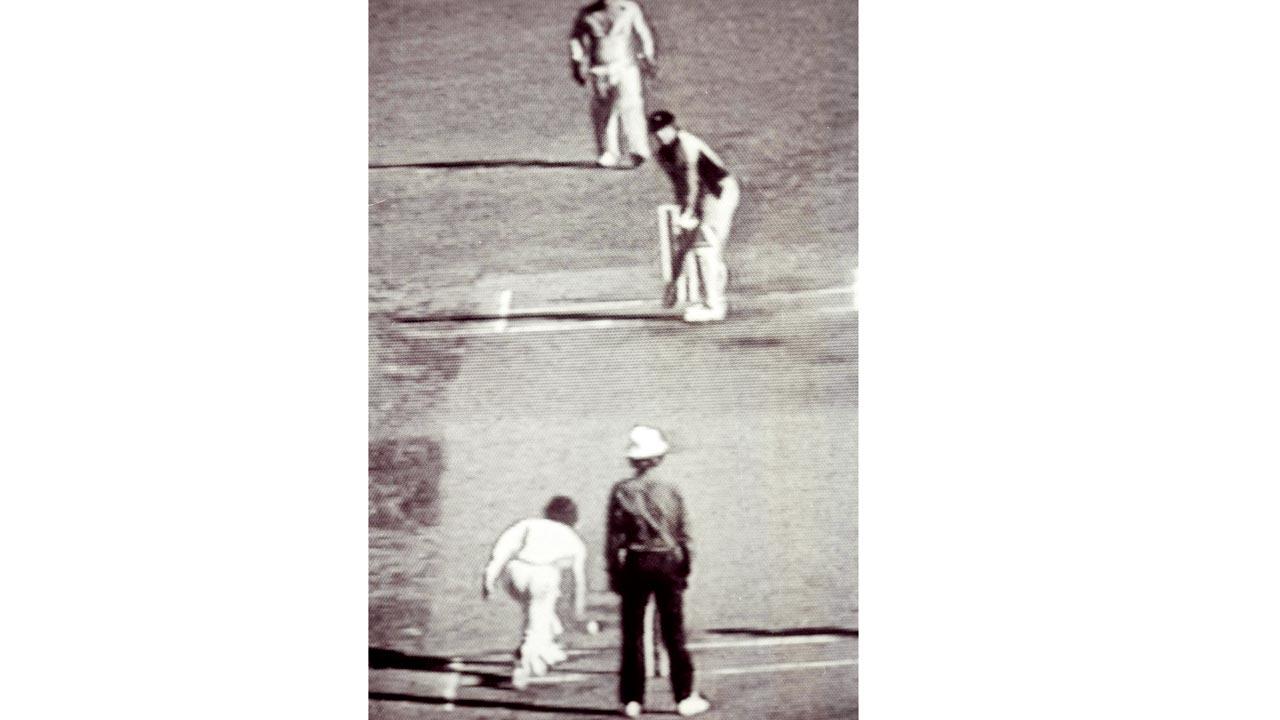 Trevor Chappell bowls an underarm delivery to New Zealand’s Brian McKechnie in a 1980-81 World Series Cup game at Melbourne on February 1, 1981. Pic/Getty Images
