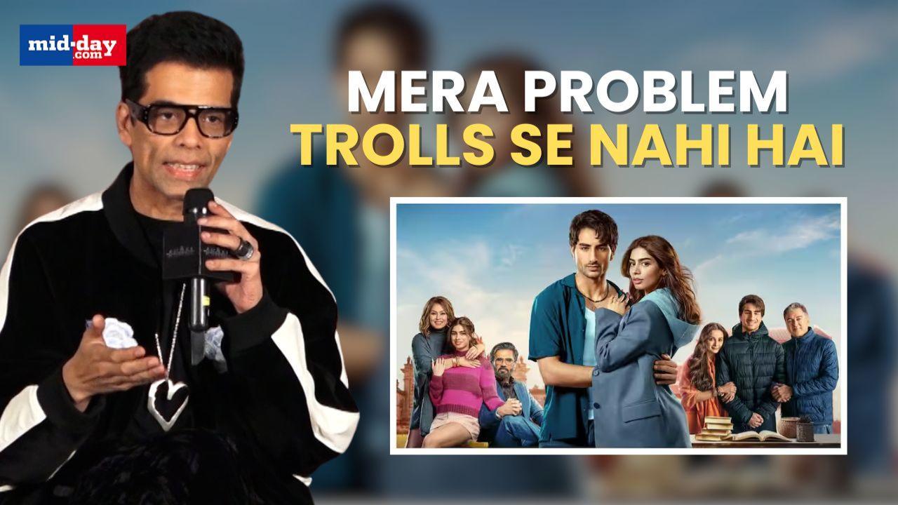 Karan Johar on Ibrahim Ali Khan, Khushi Kapoor being trolled for Nadaaniyan