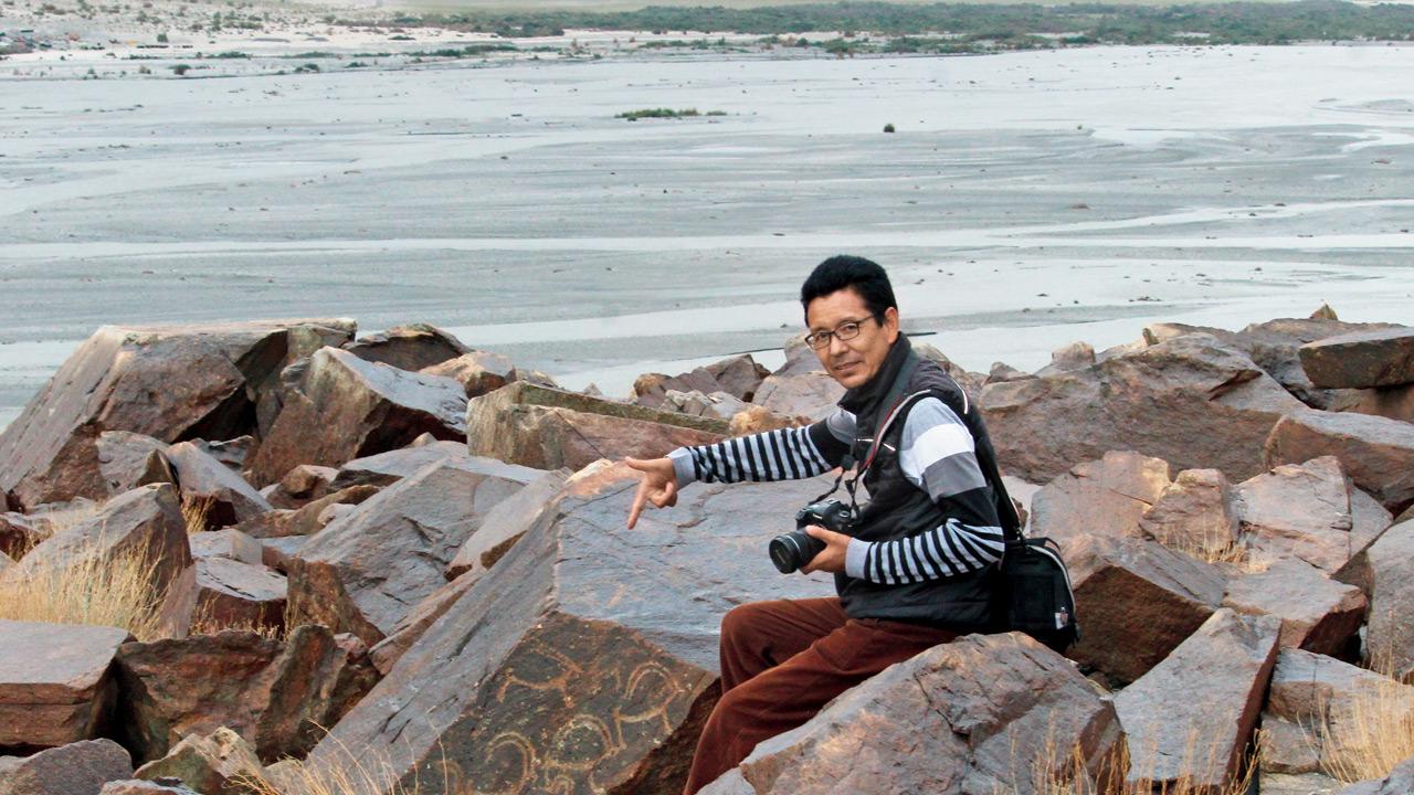Sonam Wangchok at a conservation site in Ladakh