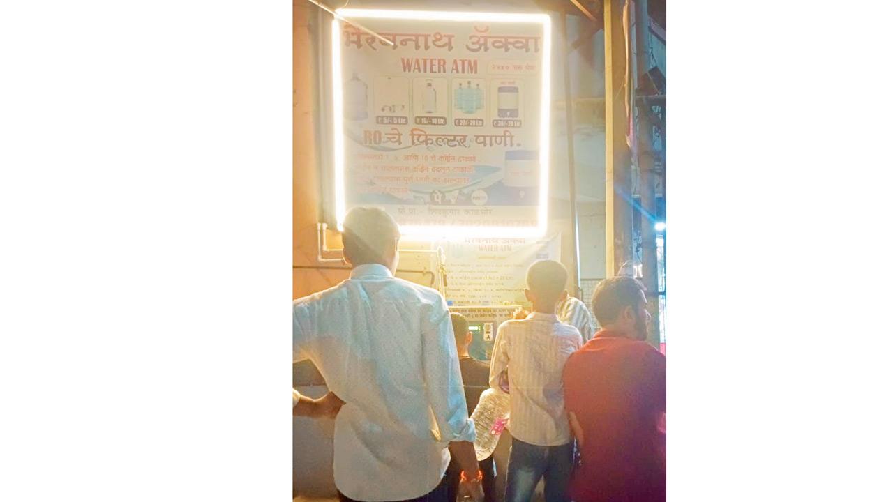 Water ATMs had been set up to allow locals to purchase RO water