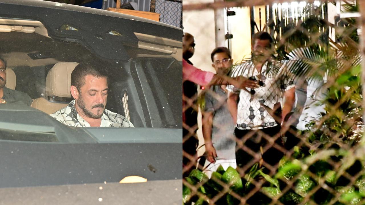Salman Khan and Shah Rukh Khan arrive at Aamir Khan`s house, watch
