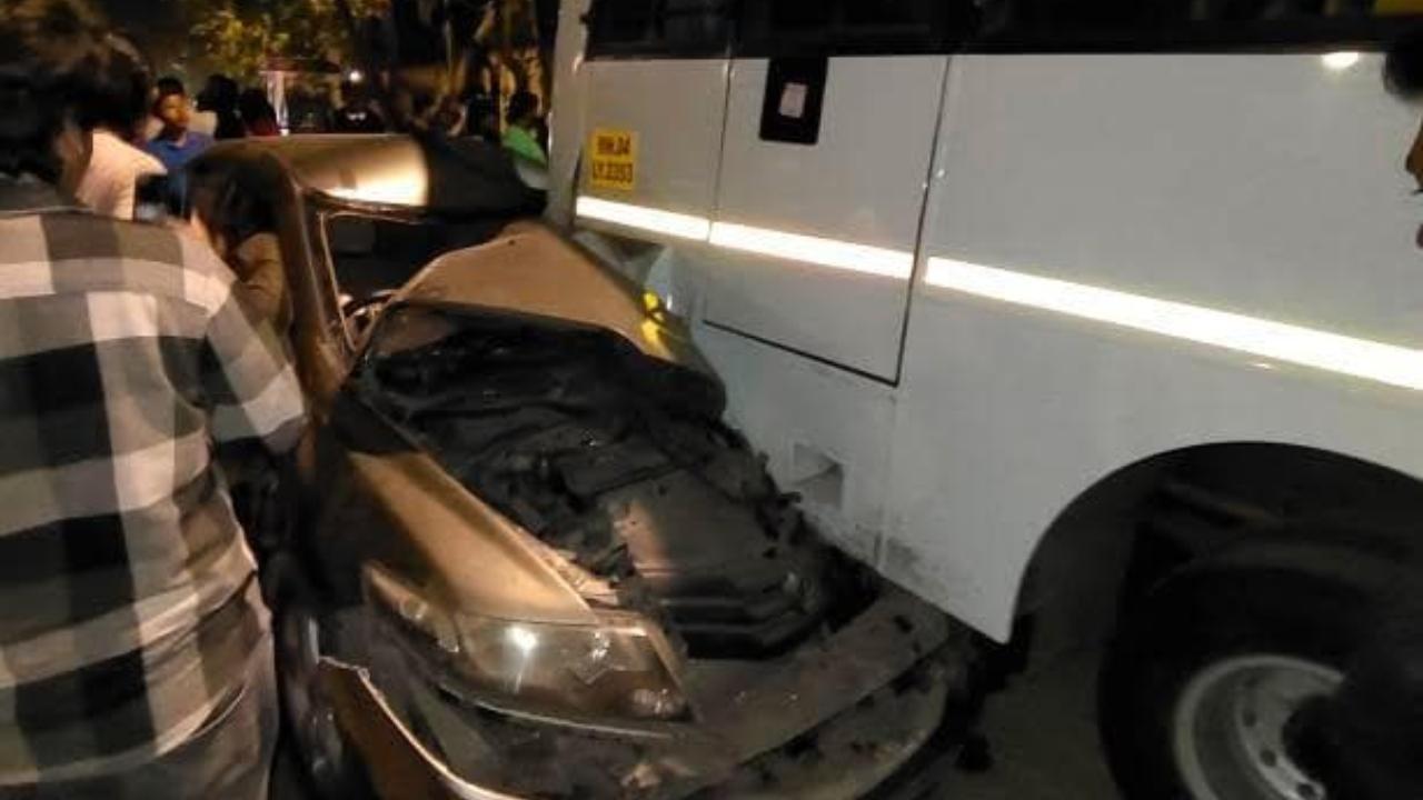 Two seriously injured after speeding car crashes into them, driver booked