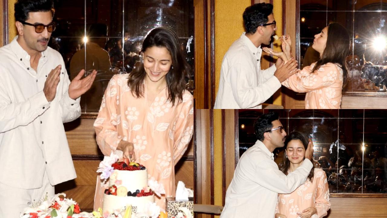 Alia Bhatt celebrates birthday with media, feeds cake to husband Ranbir Kapoor