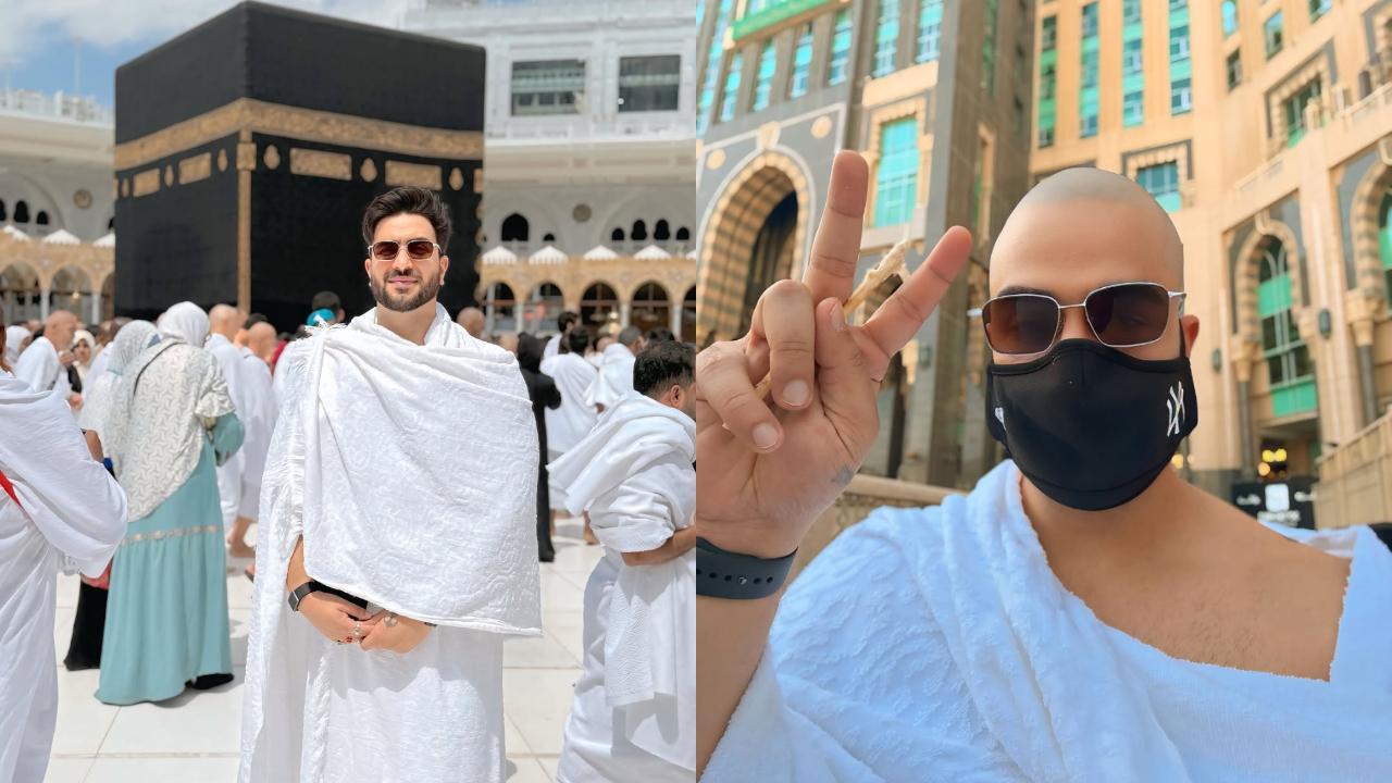 Aly Goni performs Umrah in Mecca; shaves his head