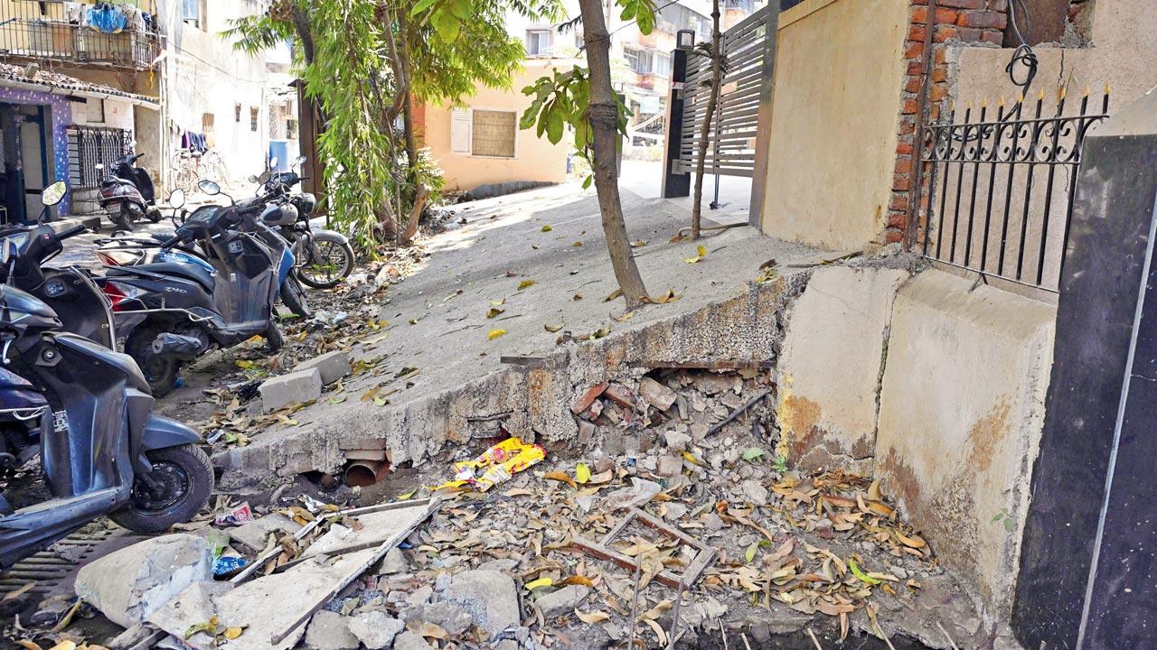The road and stormwater construction that is leading up to the house