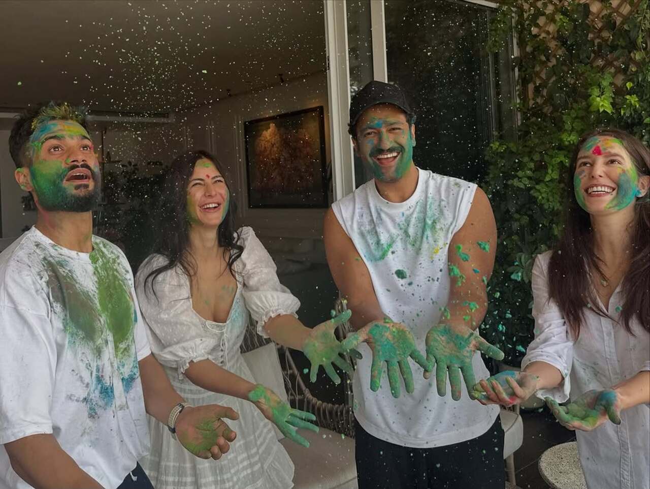 Katrina shared a video of the family including Vicky, Sunny Kaushal, their parents and Isabelle Kaif wishing everyone Happy holi