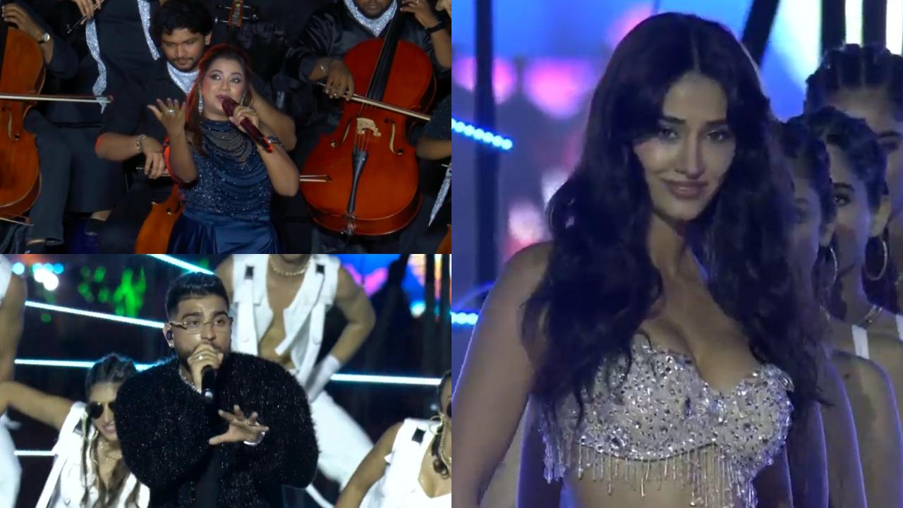 Indian singer Shreya Ghoshal lit up the opening ceremony by performing live at the event. Later, Disha Patani and Karan Aujla joined the part at the Eden Gardens