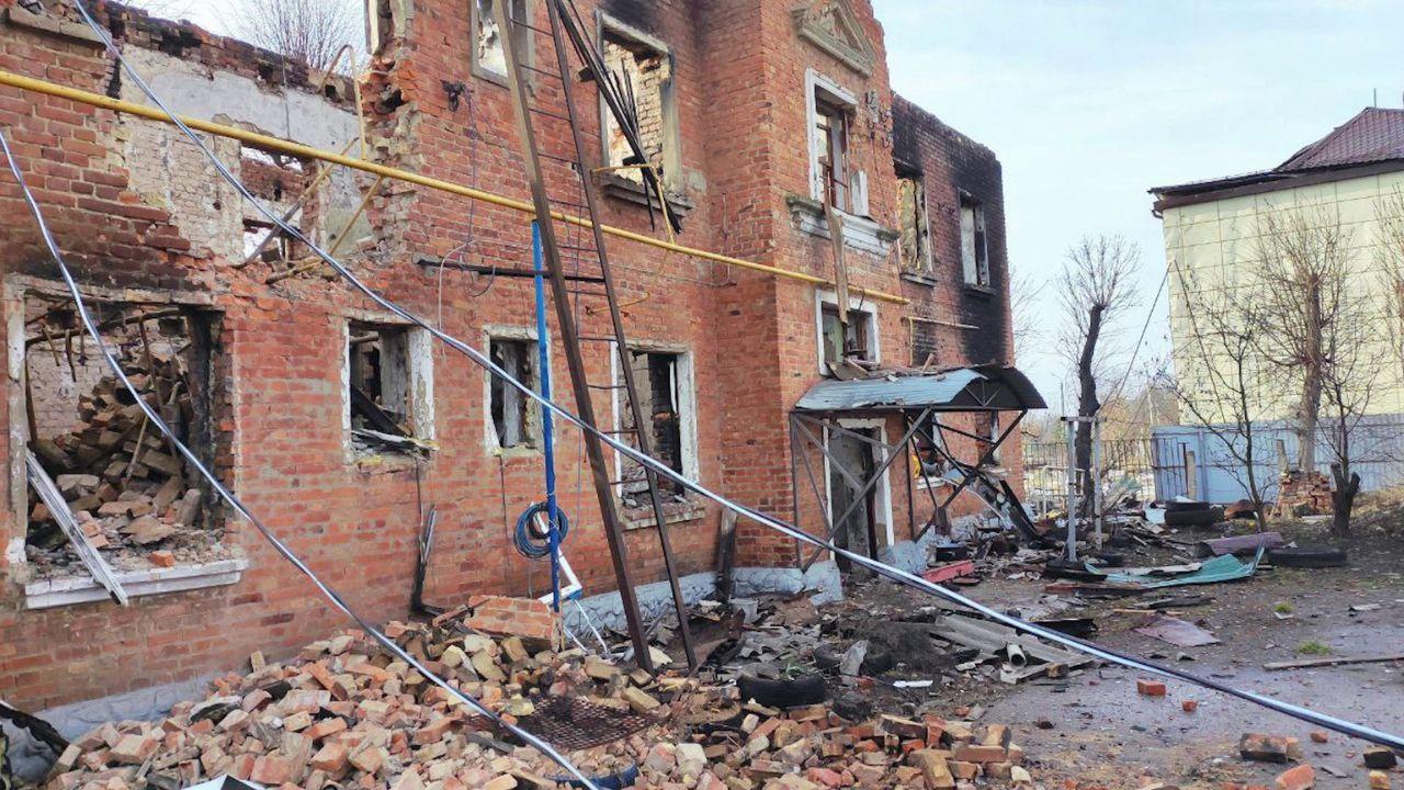 The Russian Defence Ministry released images on Thursday which show destructions in the town of Sudzha in the Kursk region