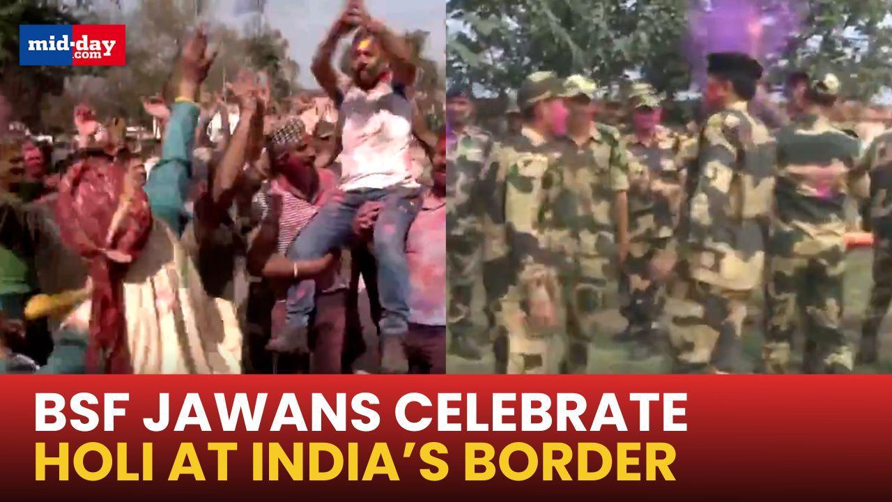 Holi 2025: BSF Jawans deployed on India’s border celebrate Holi