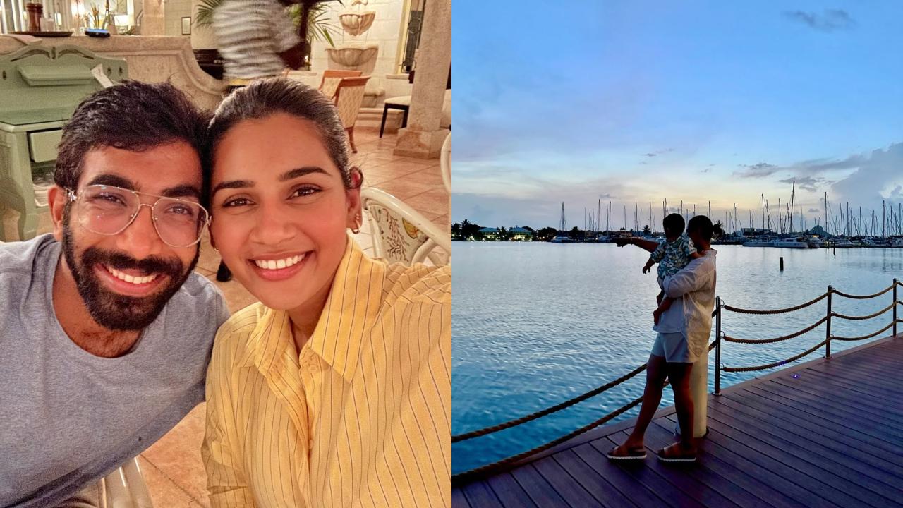 The images featured beach outings, poolside relaxation, and delightful culinary experiences with their son, Angad