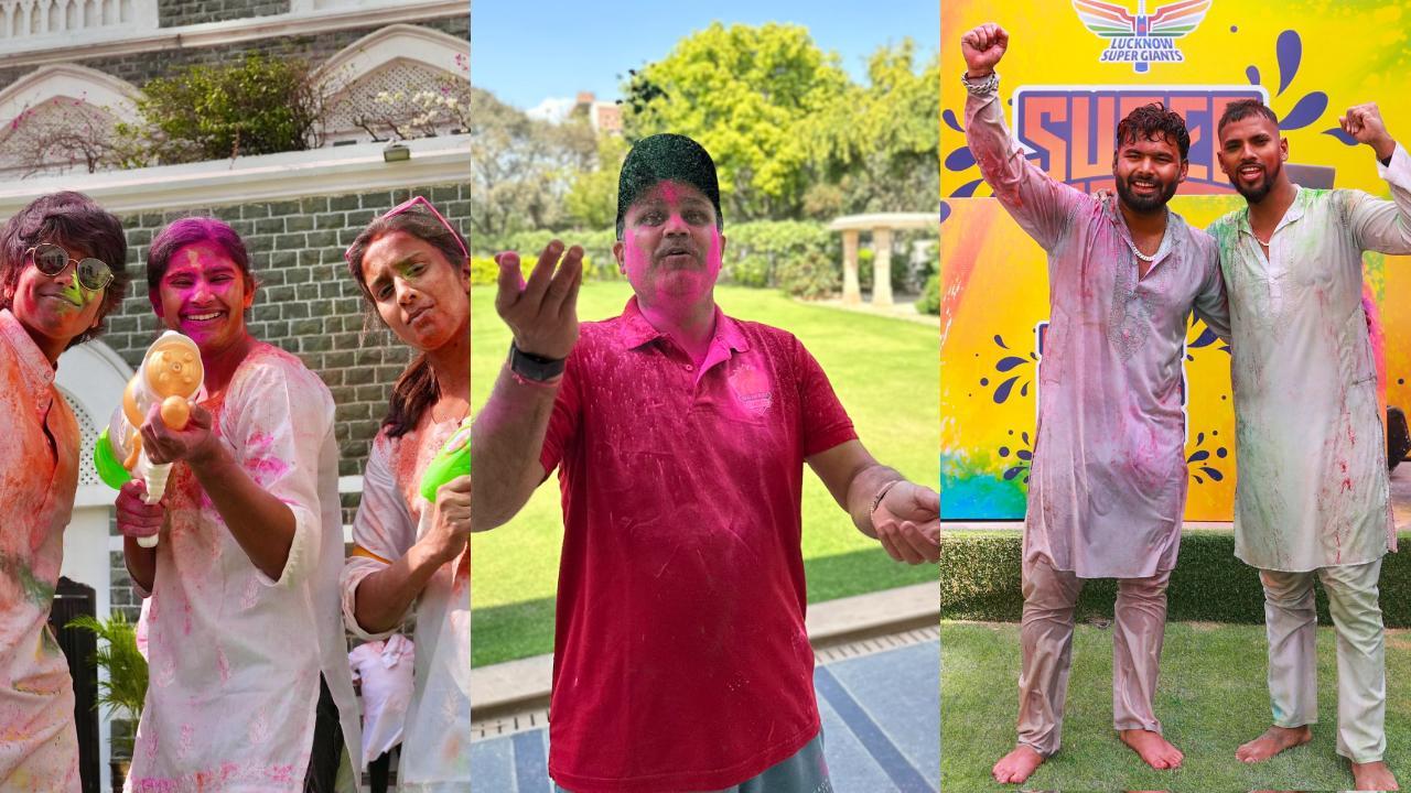 IN PHOTOS: Splash, smear, celebrate! Cricketers go all out in Holi festivities