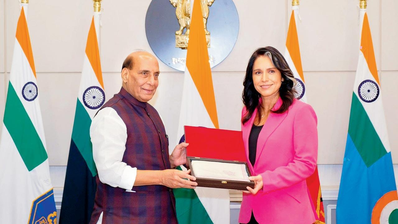 Rajnath Singh, Tulsi Gabbard talk deep defence ties
