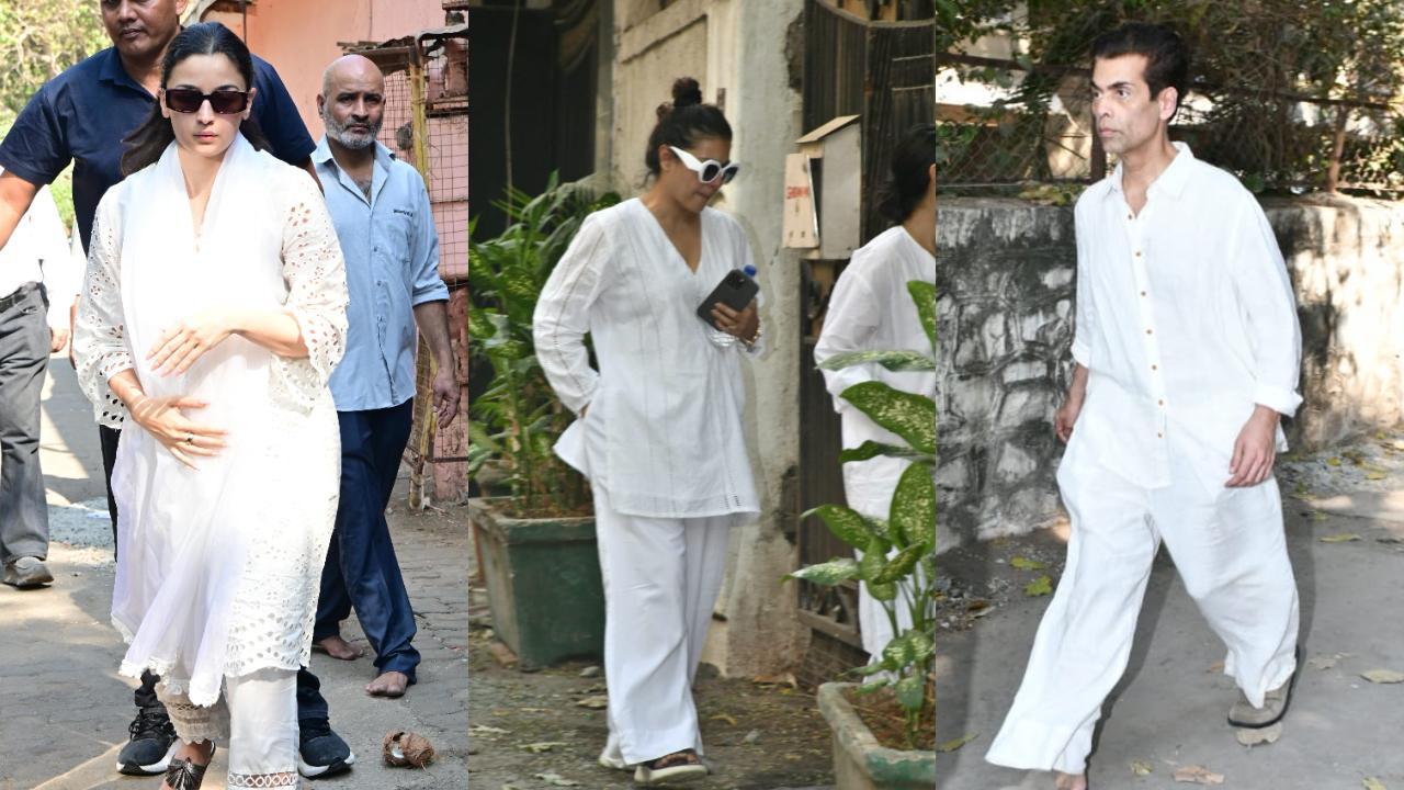 Deb Mukerji funeral: Alia Bhatt, Kajol, Karan Johar and others pay last respects