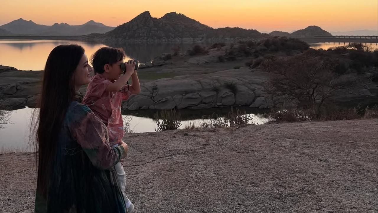 Dia Mirza explores Jawai in Rajasthan with son Avyaan