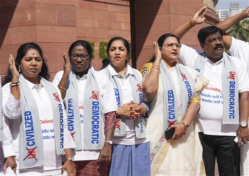Dhankhar stated that he would share details of what he witnessed in the House during the meeting. The protest highlighted the DMK’s stance on the issue of fair delimitation in Tamil Nadu.