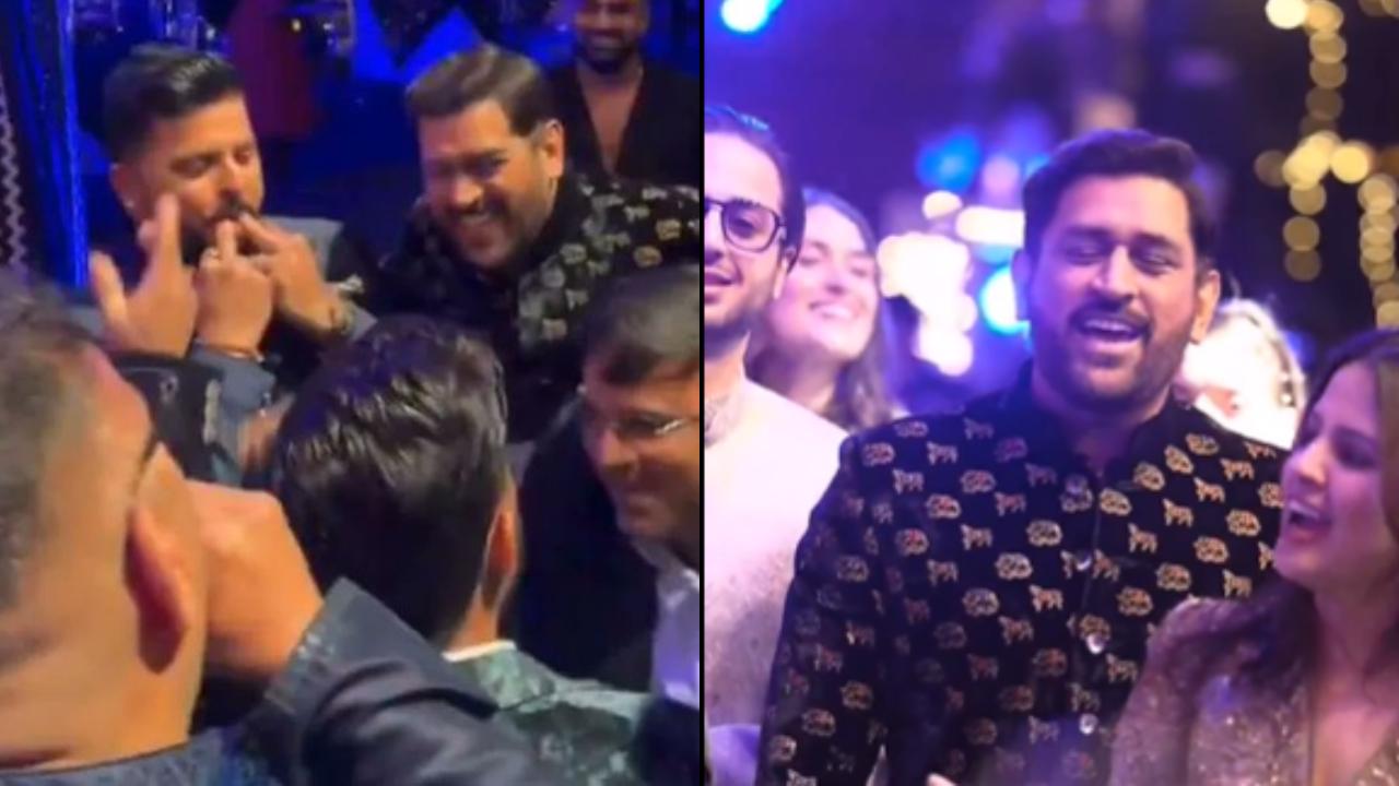 Raina and Dhoni were spotted dancing alongside Pant at the vibrant Sangeet ceremony, where they could be seen showing off their dance moves to the popular Sufi track 'Dama Dum Mast Qalandar'