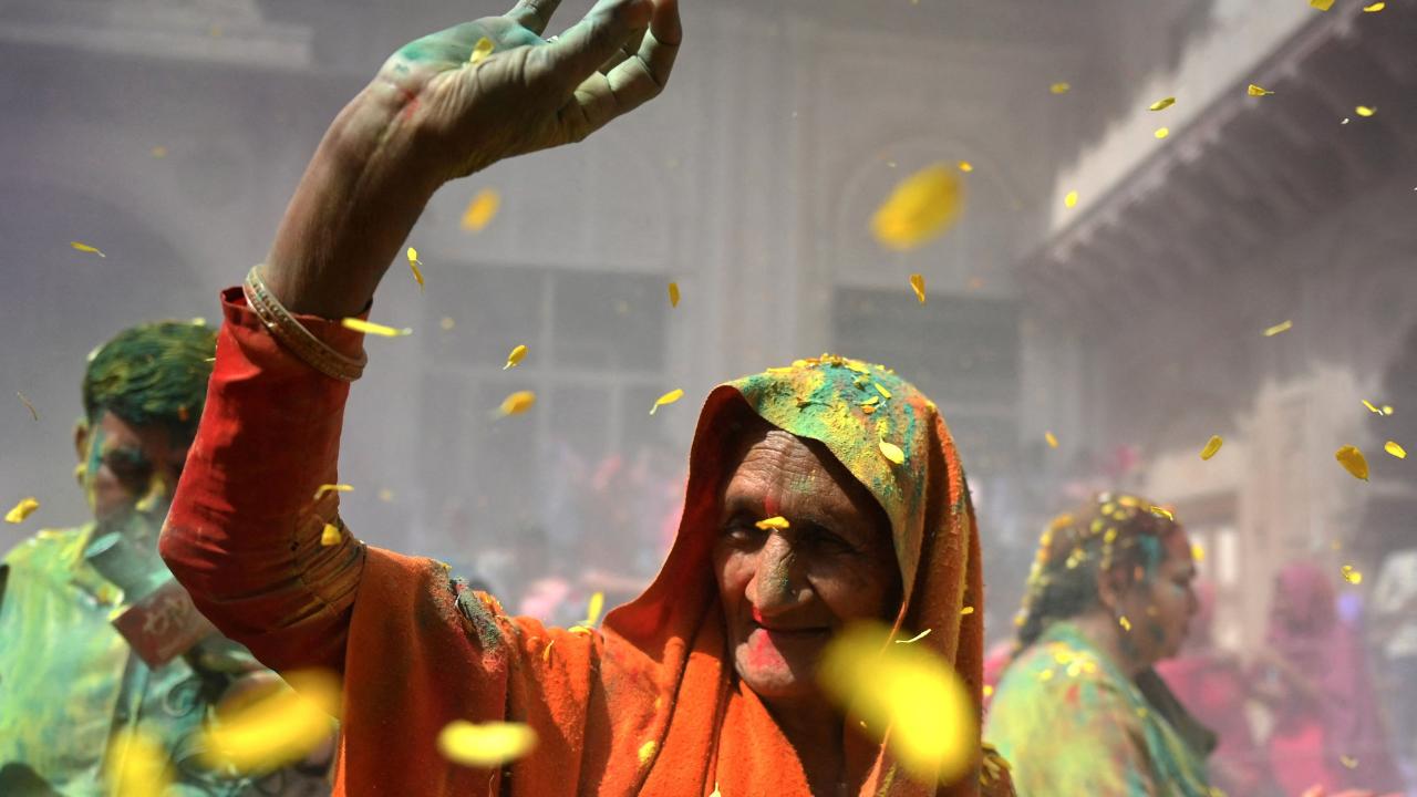 Holi is a Hindu festival that represents the triumph of good over evil, the arrival of spring, and the renewal of life. It is a celebration of the eternal and divine love of the deities Radha and Krishna