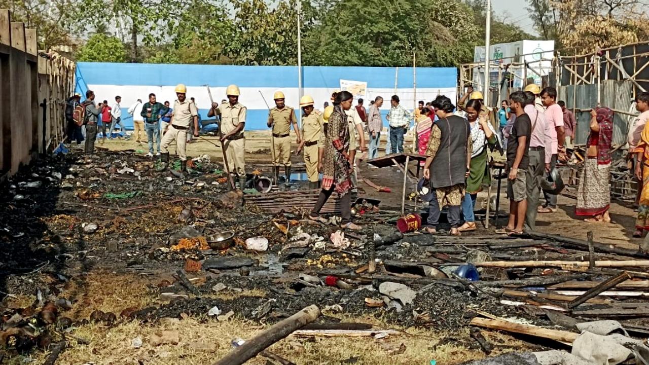 The fire was extinguished by the officials following a fire-fighting operation