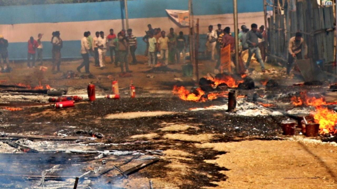 The blaze broke out at handicraft fair organised at Asansol Polo Ground, the officials said