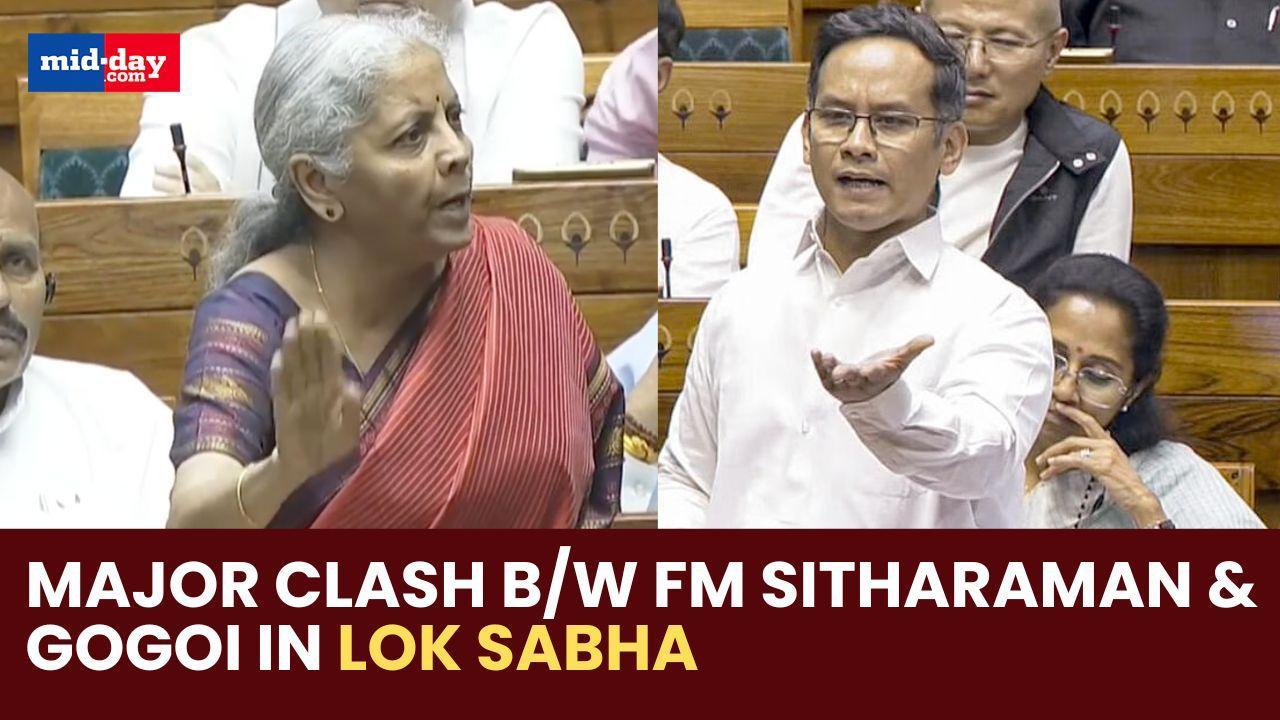 FM Sitharaman and Congress MP Gogoi`s face off triggers major disruption in LS