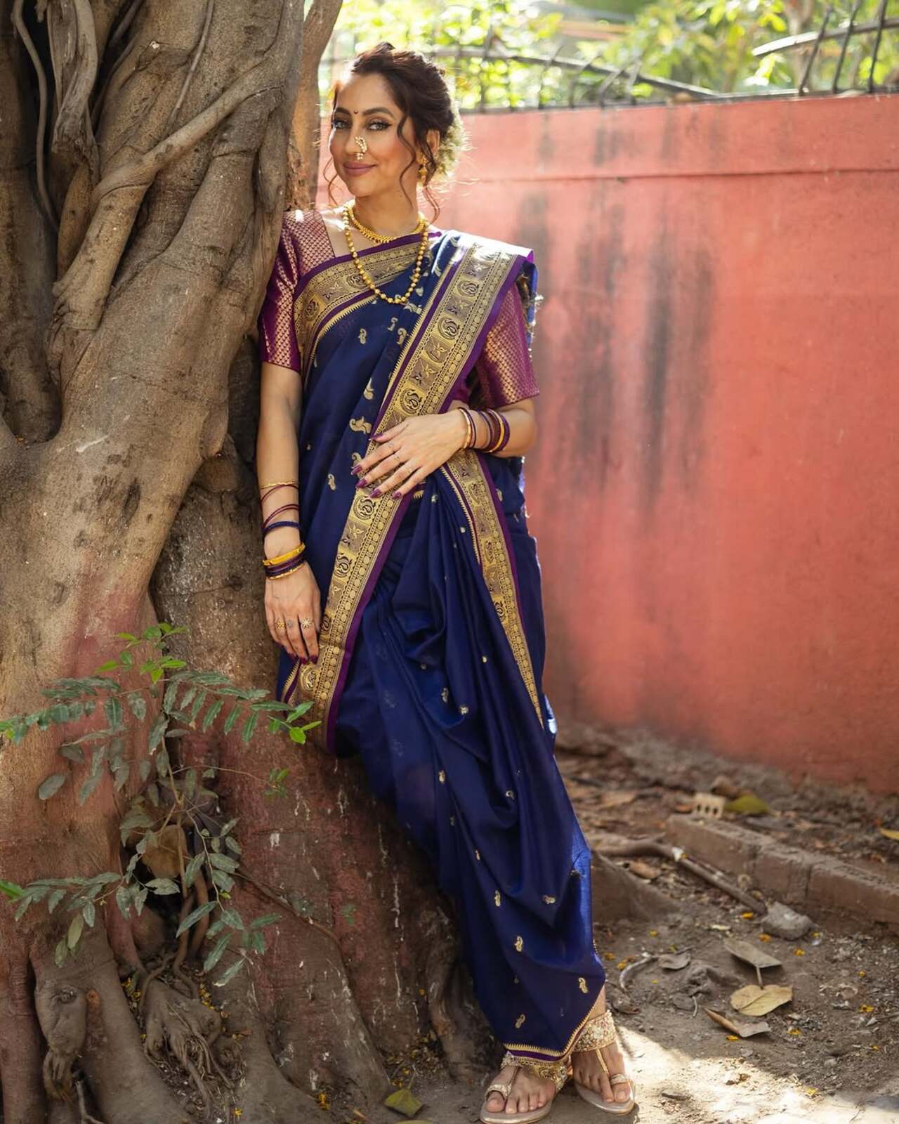 Anusha Dandekar shared stunning pictures of herself embracing her Maharashtrian roots on Gudi Padwa