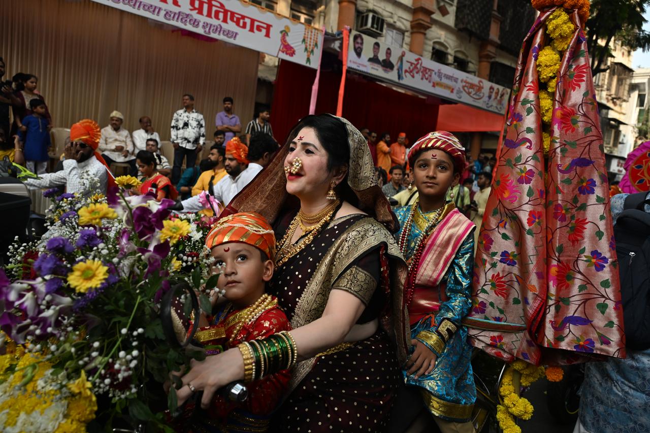Families prepare special festive delicacies, including puran poli, shrikhand-puri, and panha.