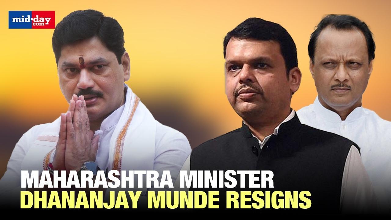 Maharashtra state minister Dhananjay Munde resigns - Watch video