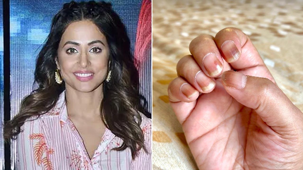 Hina Khan shuts down trolls claiming she wears nail paint: 'Thoda dimaag lagaao'