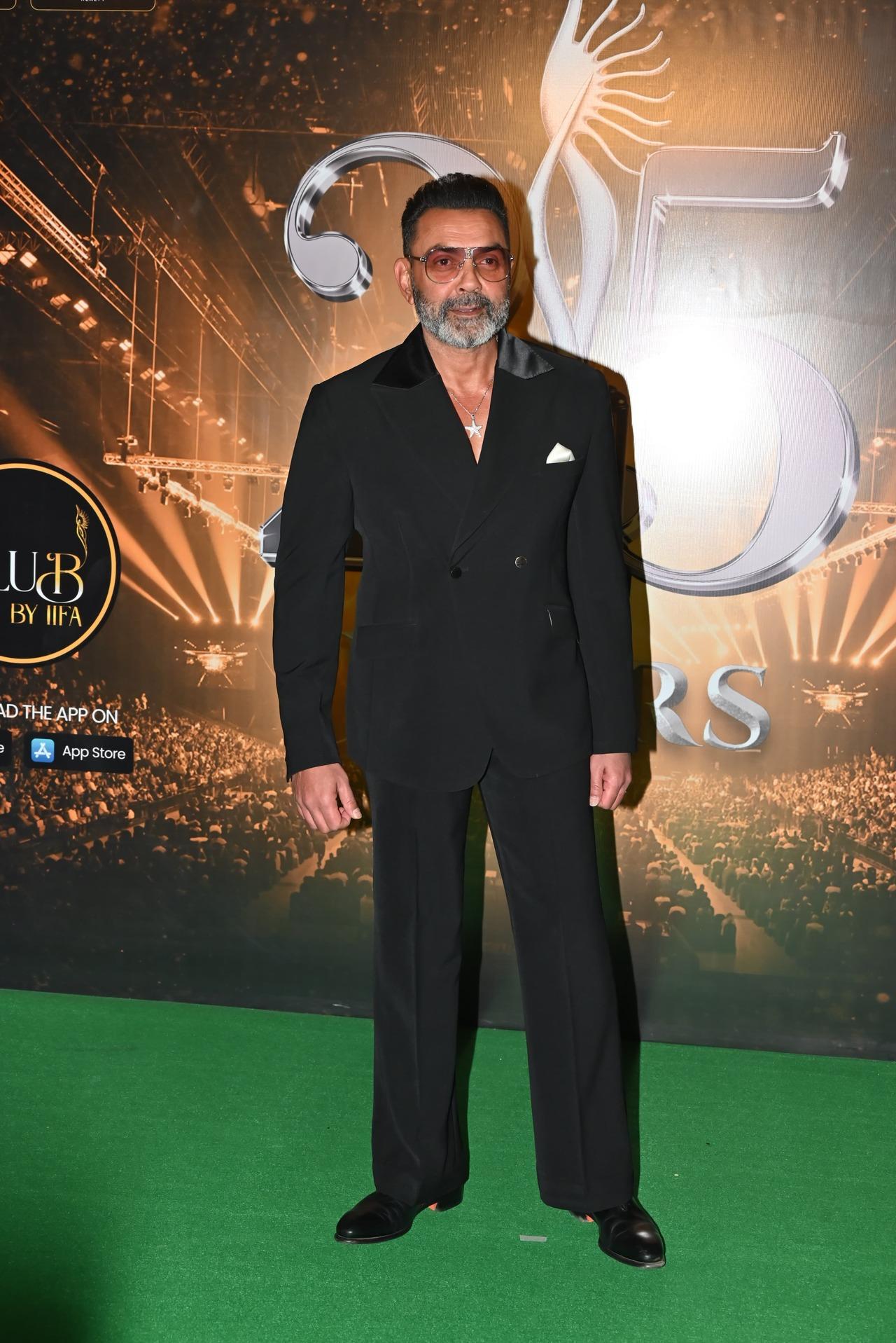 Actor Bobby Deol kept is classy in a black ensemble.