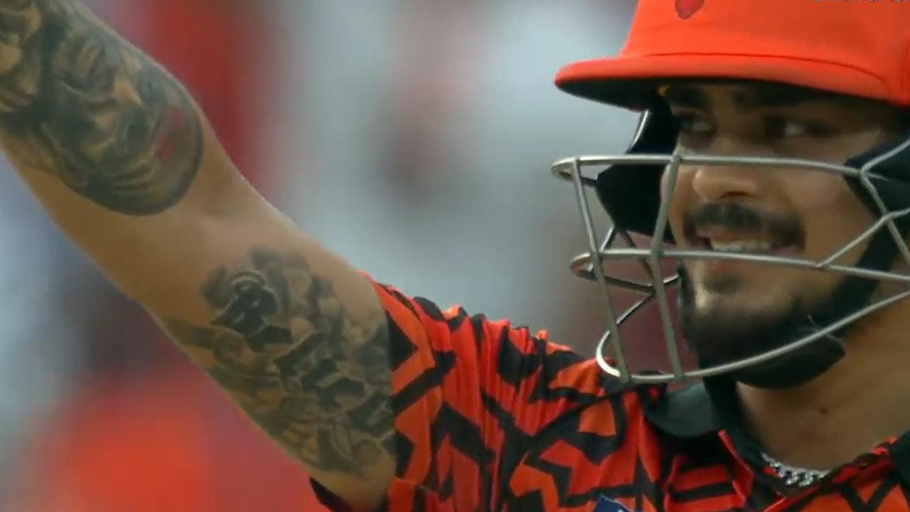 Kishan reached his century with a double on the final ball of the 19th over, bowled by Sandeep Sharma