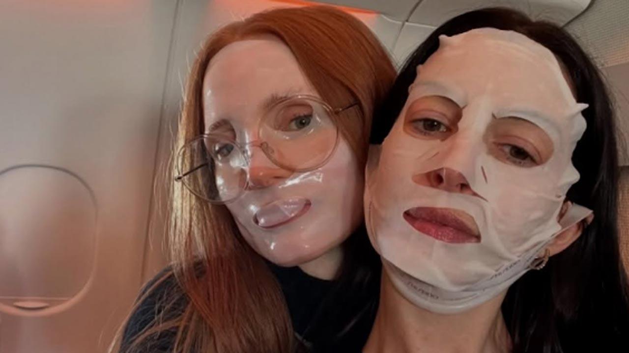 Mothers' Instinct stars Anne Hathaway, Jessica Chastain indulge in spa on flight