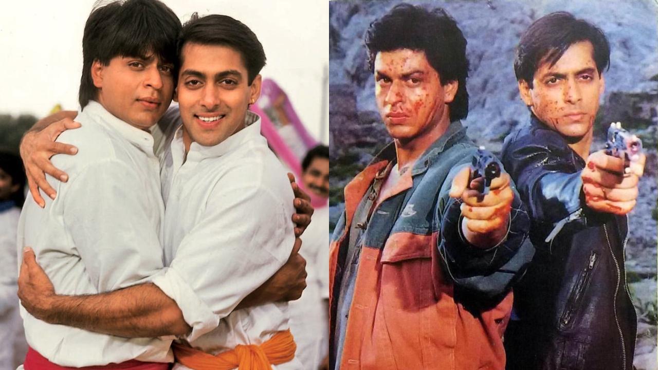 When Salman Khan pulled out a gun and 'shot' Shah Rukh Khan on Karan Arjun set