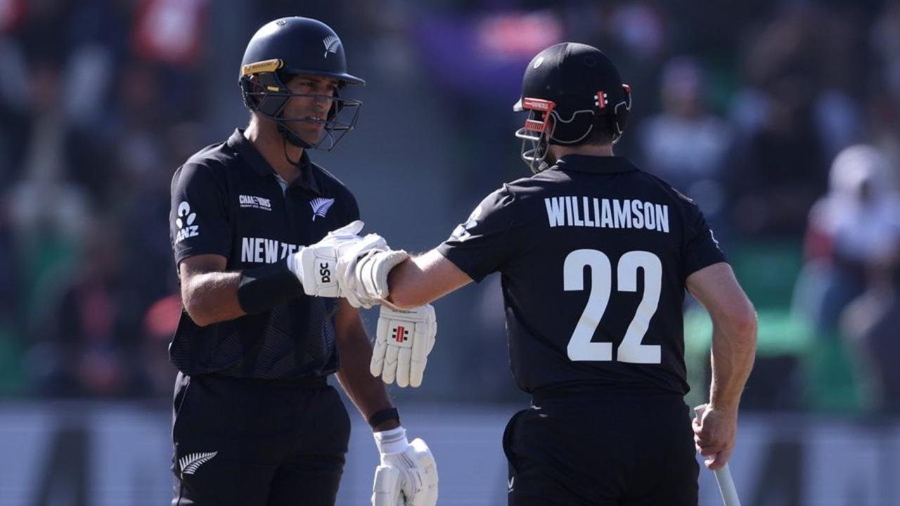 Rachin Ravindra, Kane Williamson (Pic: X/@ICC)