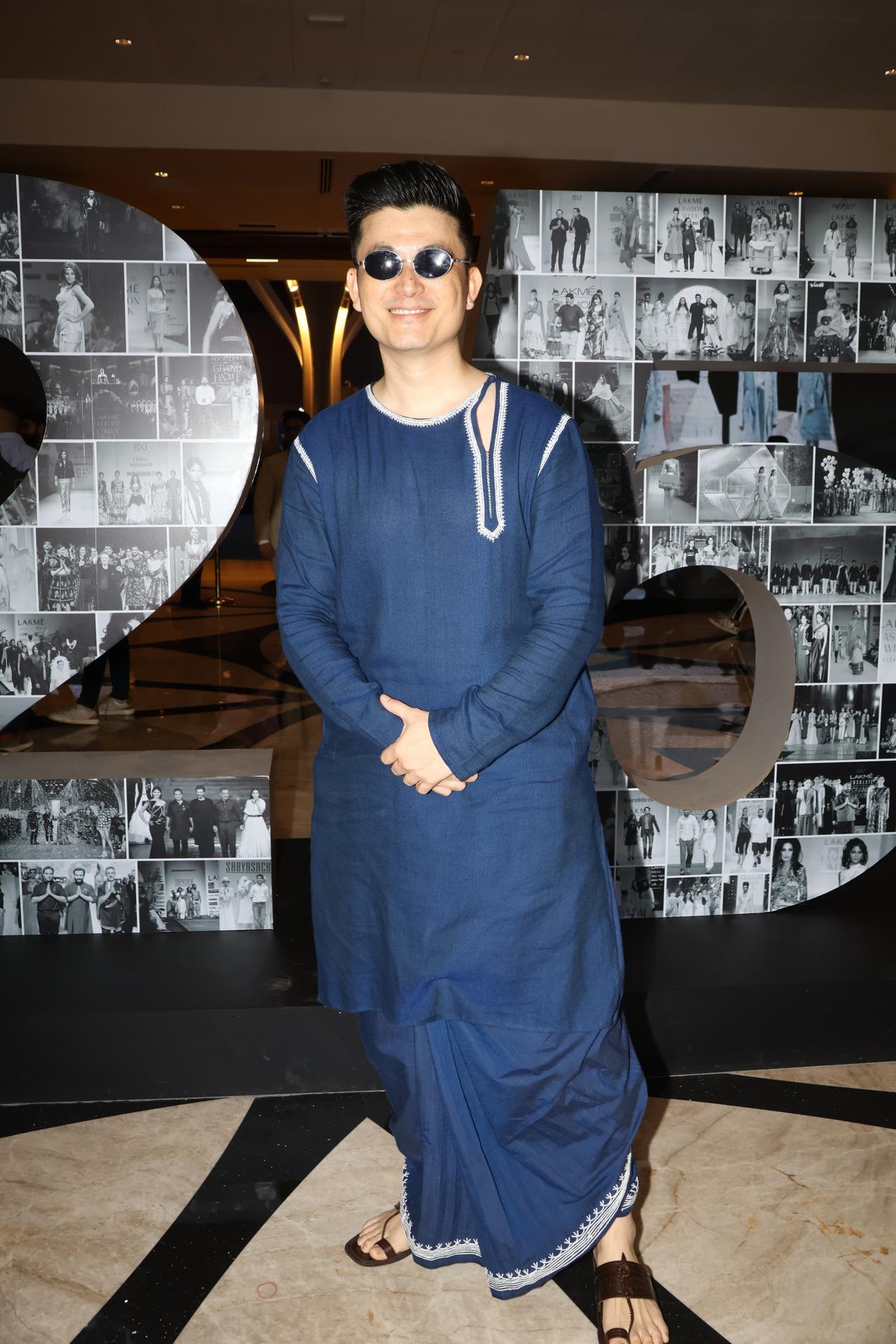 Meiyan Chang flaunted an Indian attire at  LFW day 2