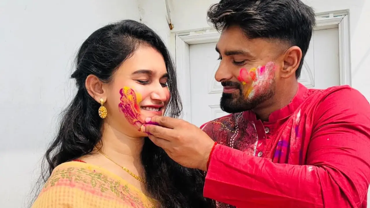 Star Bangladesh cricketer Litton Das embraced the spirit of Holi, sharing moments with his wife as they celebrated the festival of colours.