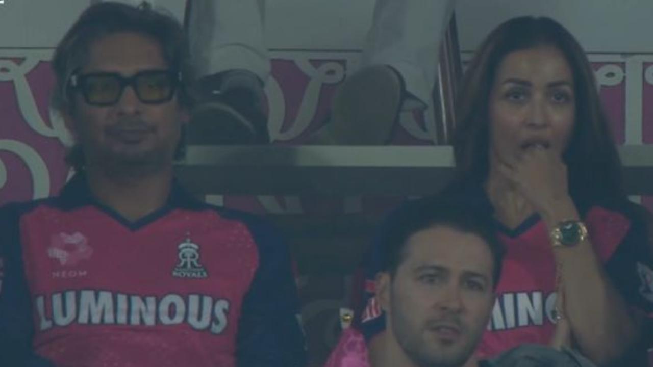 IPL 2025: Malaika Arora supports RR with former cricketer Kumar Sangakkara