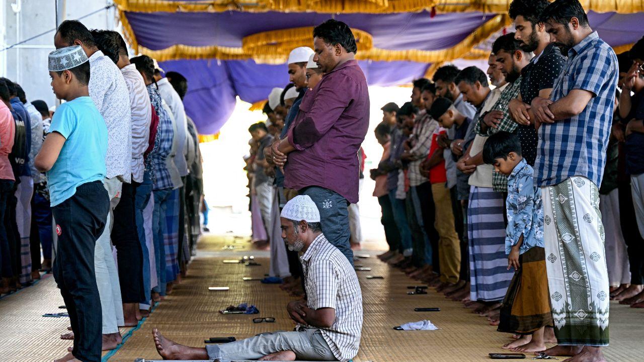 The spiritual rewards of fasting are believed to be multiplied during Ramadan. Accordingly, during the hours of fasting, Muslims refrain not only from food and drink but also from all behavior deemed to be sinful in Islam, devoting themselves instead to prayer and study of the Quran