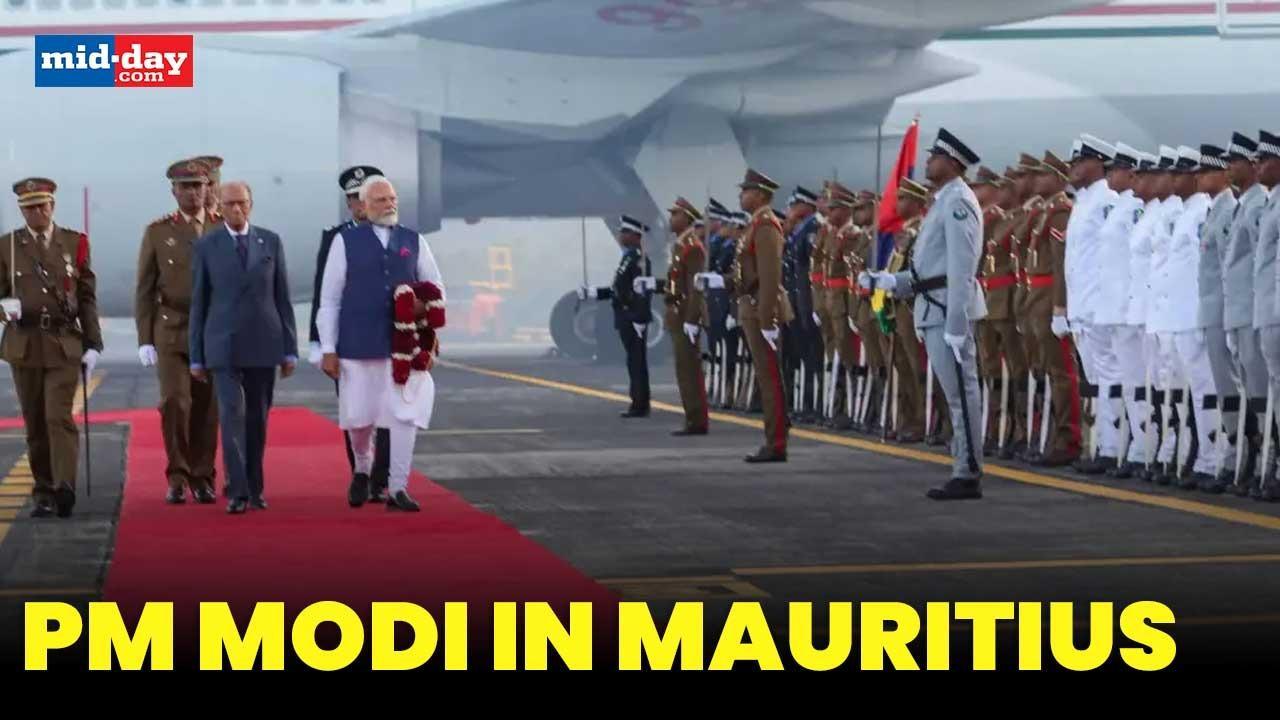 PM Modi`s Mauritius visit: Modi Ji receives a warm welcome from Indian diaspora