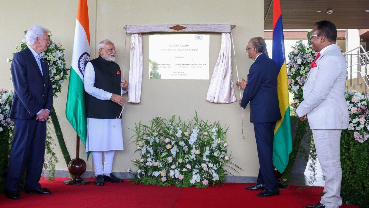 Prime Minister Modi along with Ramgoolam also jointly inaugurated the Atal Bihari Vajpayee Institute of Public Service and Innovation in Mauritius